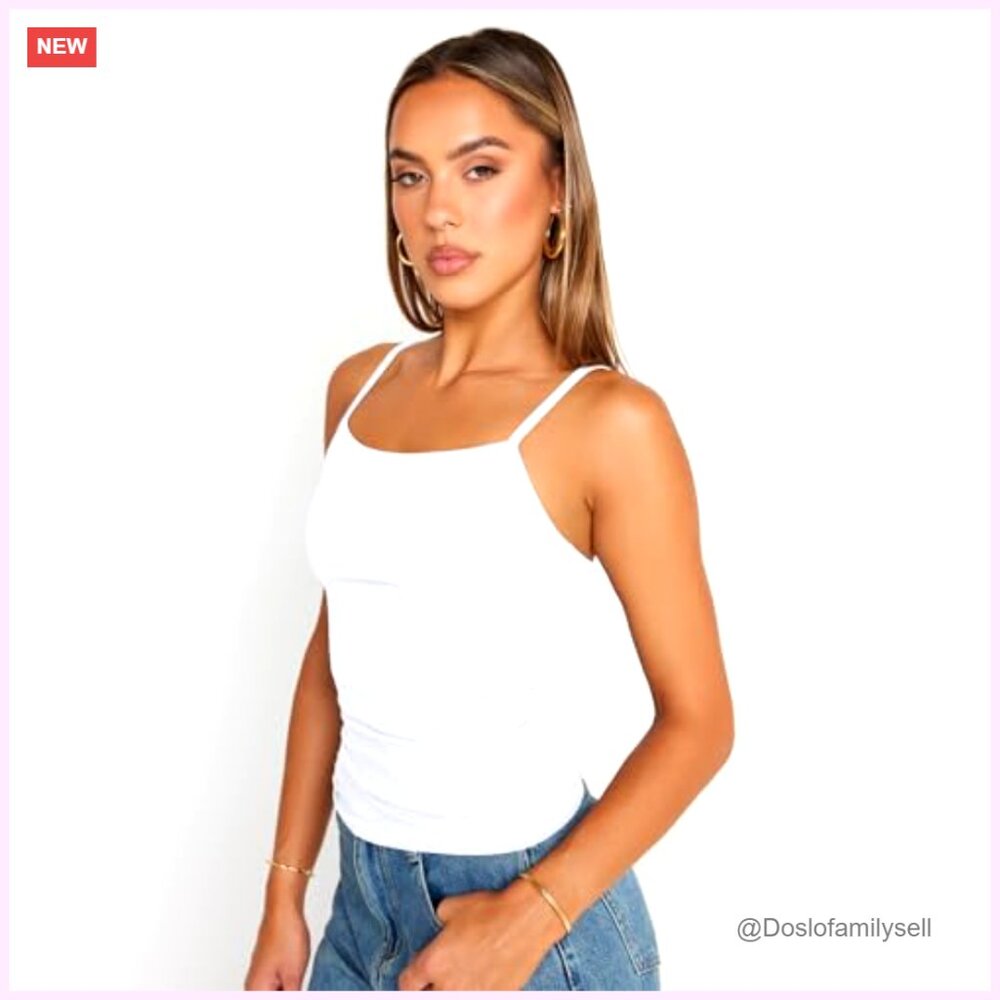 Adjustable Spaghetti Strap Square Neck Camisole T… - image 4